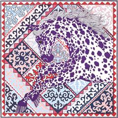 A variation of the Hermès scarf `Appaloosa des steppes` first edited in 2017 by `Alice Shirley`