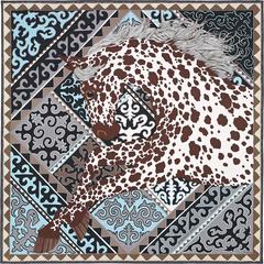 A variation of the Hermès scarf `Appaloosa des steppes` first edited in 2017 by `Alice Shirley`