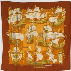 A variation of the Hermès scarf `Armada` first edited in 1976 by `Christiane Vauzelles`