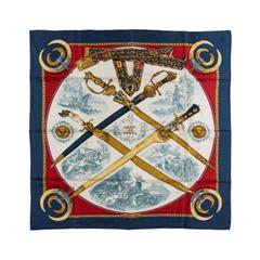 A variation of the Hermès scarf `Armes de chasse` first edited in 1970 by `Philippe Ledoux`
