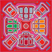 A variation of the Hermès scarf `Les Berlines` first edited in 2016 by `Françoise De La Perriere`