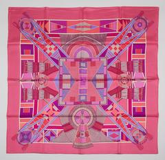 A variation of the Hermès scarf `L'art indien des plaines ` first edited in 2001 by `Sophie Koechlin`
