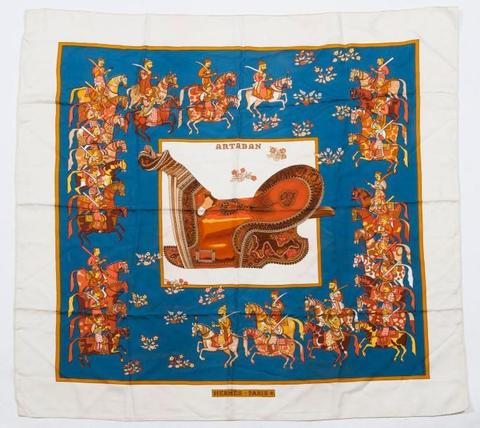 A variation of the Hermès scarf `Artaban` first edited in 1972 by `Pierre Péron`