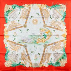 A variation of the Hermès scarf `Balade océane ` first edited in 1999 by `Julie Abadie`