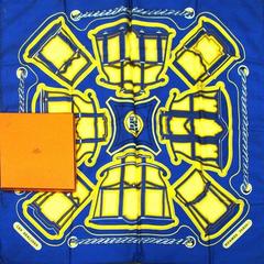 A variation of the Hermès scarf `Les berlines ` first edited in 1972 by `Françoise De La Perriere`