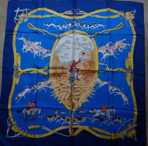 A variation of the Hermès scarf `Le bien aller ` first edited in 1979 by `Jean De Fougerolle`