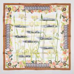 A variation of the Hermès scarf `Les bolides` first edited in 1967 by `Rena Dumas`
