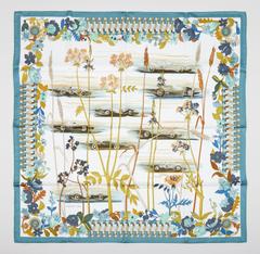 A variation of the Hermès scarf `Les bolides` first edited in 1967 by `Rena Dumas`