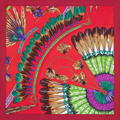 A variation of the Hermès scarf `Brazil II (détail)` first edited in 2001 by `Laurence Bourthoumieux`