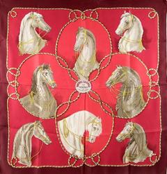 A variation of the Hermès scarf `Brides légères ` first edited in 1974 by `Marie-Françoise Héron`