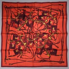 A variation of the Hermès scarf `Brides rebelles ` first edited in 2010 by `Benoît-Pierre Emery`
