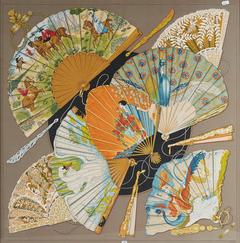 A variation of the Hermès scarf `Brides de charme` first edited in 1991 by `Julie Abadie`