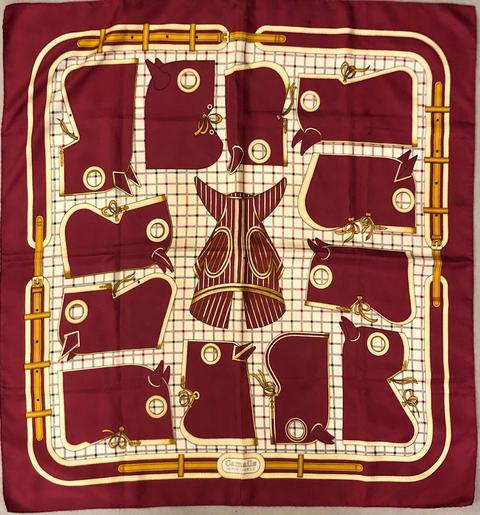 A variation of the Hermès scarf `Camails ` first edited in 1948 by `Françoise De La Perriere`