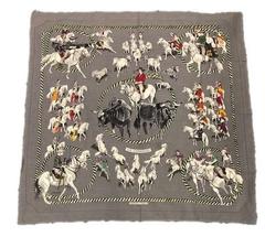 A variation of the Hermès scarf `La camargue ` first edited in 1961 by `Lamotte`