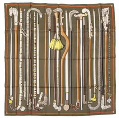 A variation of the Hermès scarf `Les cannes ` first edited in 2012 by `Virginie Jamin`