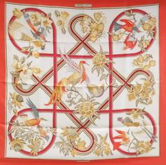 A variation of the Hermès scarf `Caraïbes ` first edited in 1974 by `Christiane Vauzelles`