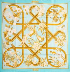 A variation of the Hermès scarf `Caraïbes ` first edited in 1974 by `Christiane Vauzelles`