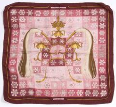 A variation of the Hermès scarf `Carillons d'hiver` first edited in 1981 by `Christiane Vauzelles`