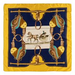 A variation of the Hermès scarf `Carrick à pompe ` first edited in 1973 by `Philippe Ledoux`