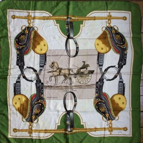A variation of the Hermès scarf `Carrick à pompe ` first edited in 1973 by `Philippe Ledoux`