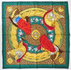 A variation of the Hermès scarf `Casques et plumets ` first edited in 1989 by `Julie Abadie`