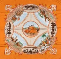 A variation of the Hermès scarf `Cavaliers peuls ` first edited in 1993 by `Jean De Fougerolle`