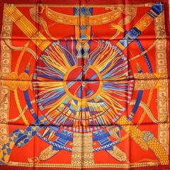 A variation of the Hermès scarf `Ceintures et liens ` first edited in 2012 by `Laurence Bourthoumieux`