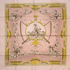 A variation of the Hermès scarf `Chiens et valets ` first edited in 1965 by `Charles-Jean Hallo`