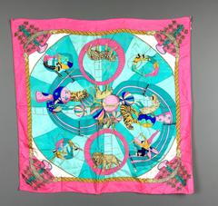 A variation of the Hermès scarf `Circus ` first edited in 1983 by `Annie Faivre`