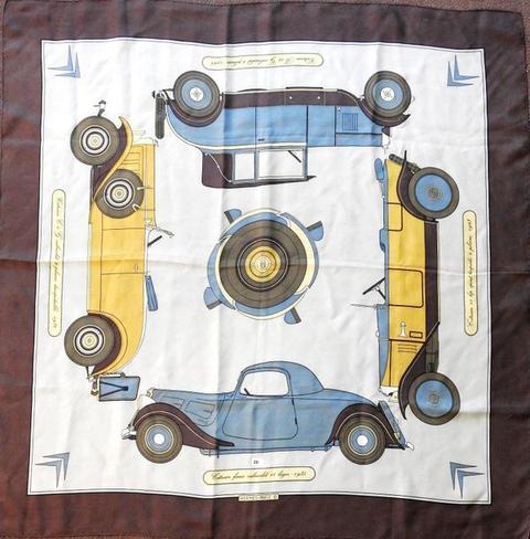 A variation of the Hermès scarf `Citroën ` first edited in 1973 by `Henri d'Origny`