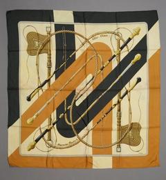A variation of the Hermès scarf `Clic-clac ` first edited in 1979 by `Julie Abadie`