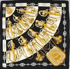 A variation of the Hermès scarf `Cliquetis ` first edited in 1972 by `Julie Abadie`