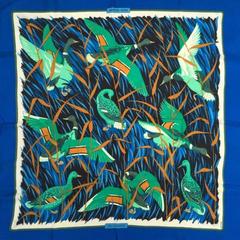 A variation of the Hermès scarf `Cols verts ` first edited in 1973 by `Christiane Vauzelles`