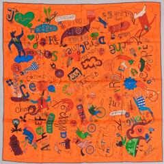 A variation of the Hermès scarf `Les confessions ` first edited in 2015 by `Zorila Drago Flavia `