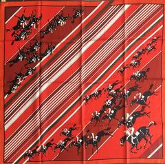 A variation of the Hermès scarf `Les courses ` first edited in 1982 by `Benoist-Ginorière Yves `