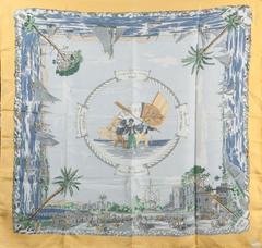 A variation of the Hermès scarf `Croisette ` first edited in 1945 by `Charles Pittner`