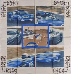 A variation of the Hermès scarf `24 heures du Mans` first edited in 1964 by `Henri d'Origny`