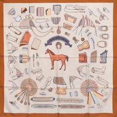 A variation of the Hermès scarf `Albums de colportage` first edited in 2007 by `Isabelle Barthel`